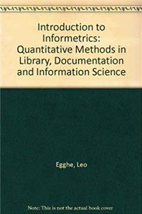 ePub Introduction to Informetrics: Quantitative Methods in Library, Documentation and Information Science download